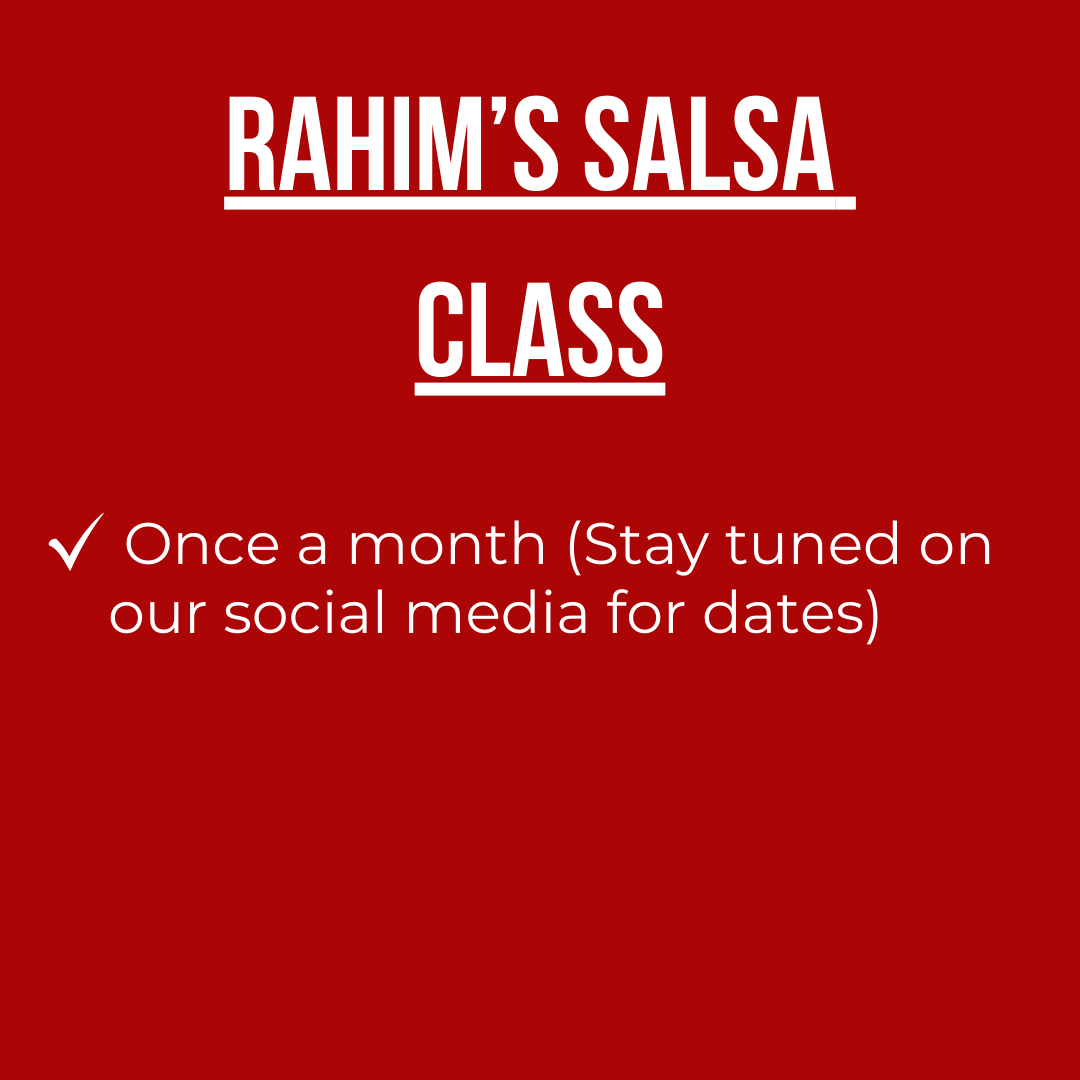 Rahim's Salsa Class schedule